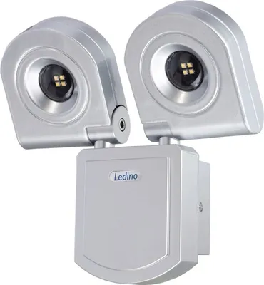 Zdjęcie produktu dla Ledino Steglitz, LED, 2-płomienna, IP54, obrotowa, srebrna