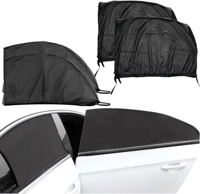Imagen del producto de Kit de protección UV para automóviles, de 4 piezas, universal, para niños, protección solar para ventanas de automóviles