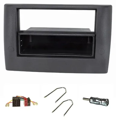 Radio-Einbaurahmen für Fiat Stilo 2001-2008, 1-DIN, schwarz