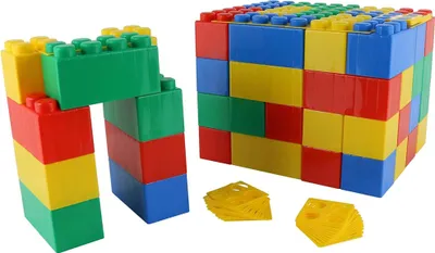 Zdjęcie produktu dla Polesie 68040 Klocki Budowniczy Xxl 72El. + Łacznik Do Klocków