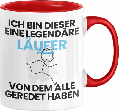 Produktbild von Läufer Geschenk Tasse Lustige Geschenkidee Geburtstag für Läufer Ich Bin Dieser Legendäre Läufer Von Dem Alle Geredet Haben Kaffee-Becher (Rot)