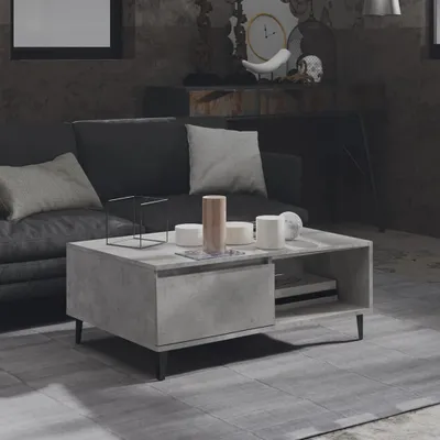 Produktbild von vidaXL Couchtisch Betongrau 90x60x35 cm Holzwerkstoff - Couchtisch - Couchtische - Kaffeetisch - Kaffeetische