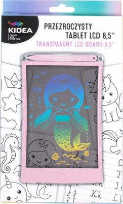 Image de Tablette LCD transparente 8,5" rose Kidea