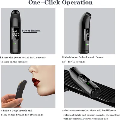 Immagine prodotto di Tester di alta precisione Display digitale Rivelatore portatile di soffiature Ricaricabile Nero