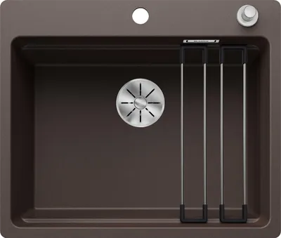Produktbild von BLANCO ETAGON 6-F Einbauspüle SILGRANIT cafe ab 60 cm mit Ablauffernbedienung, mit Zubehör - inkl.