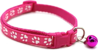 Produktbild von Halsband für Kätzchen/Katze Pfote 1x19-32cm Hellrot