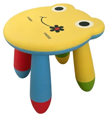 Produktbild von Relaxdays Kinderhocker, Frosch, 26 cm hoch, abwischbar, leicht, formstabil, Sitzhocker für Kinder, Kunststoff, bunt
