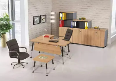 Immagine prodotto di Mobili da ufficio di design set studio scrivania tavolino armadio 3 pezzi
