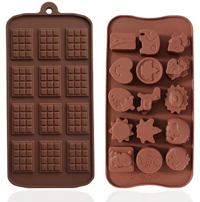 Produktbild von Silikon-Schokoladenform - Extra tiefe Form für Pralinen und Süßigkeiten - 2 Stück