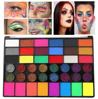 Produktbild von Schminkset 42 Farben Fluoreszierende Kosmetik - Für Alle Hauttypen