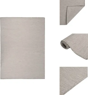 Imagen del producto de vidaXL Alfombra para exteriores, tejido plano, 200x280 cm, color beige - Alfombras