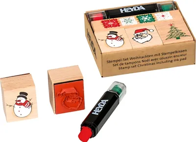 Image de HEYDA 204888482 Set de tampons pour Noël 8 x 6 x 3 cm bois