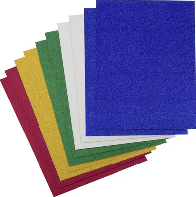 Produktbild von Glorex Glitter-Karton 20 x 30 cm, 10 Stück