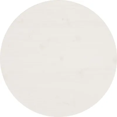 Immagine prodotto di The Living Store Piano d'appoggio bianco Ø60x2,5 cm in legno di pino massiccio