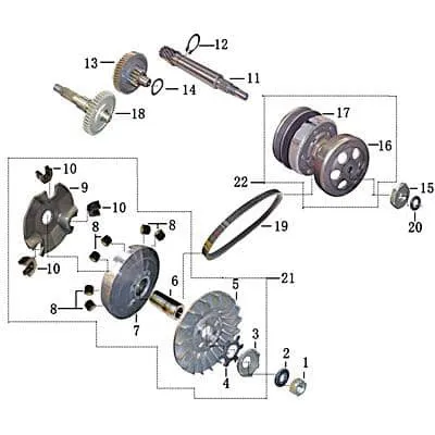 Produktbild von Unterlegscheibe / 24x10x2,5mm Rex RS450 Roller 50ccm 4Takt Motorroller.de Federring Federscheibe Spannscheibe Ausgleichsscheibe Feder-Ring 1E40QMB