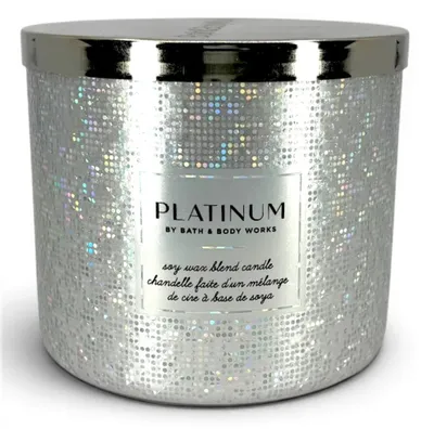 Obrázok produktu pre Bath & Body Works 3-knôtová vonná sviečka PLATINUM 411 g