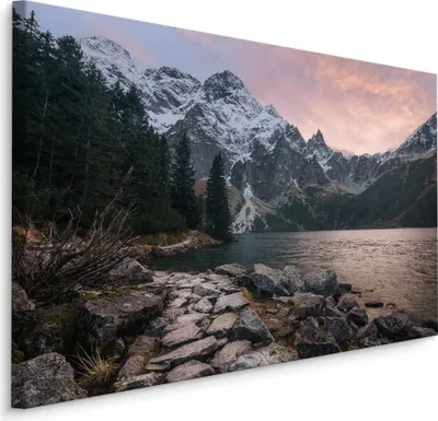 Produktbild von Fabelhafte Canvas LEINWAND BILDER 100x70 cm XXL Kunstdruck Natur Berge Landschaft