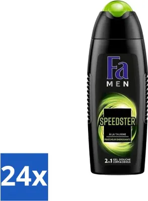 Obrázok produktu pre Fa Men - sprchový gél - Speedster - osviežujúci a energizujúci - dlhotrvajúci - 250 ml - hodnotné balenie - 24 kusov
