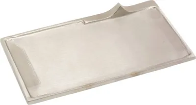 Produktbild von Kerzenteller Rechteckig 17x9cm Messing Vernickelt Untersetzer Untertasse Deko