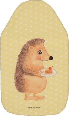 Produktbild von Mr. & Mrs. Panda Wärmflasche Igel Kuchenstück - Gelb Pastell - Geschenk, Geburtstagskuchen, Kuchen, Backen, Plüsch, Wärmflaschen, Bettflaschen, Wärmekissen, mit Bezug