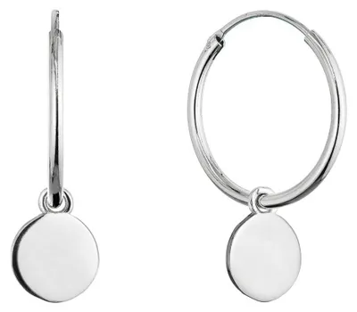 Image de Créoles en argent avec pendentifs 2 en 1 61058