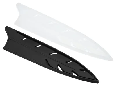 Productafbeelding van Messerscheden voor koksmes van 20 cm (8 inch) - Beschermhoezen voor keukenmessen - 2 stuks - Zwart en transparant