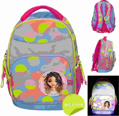 Obrázok produktu pre Školský batoh TOPModel FLASH, reflexný, s polstrovaným chrbtom, materiál: 100%.Polyester