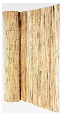 Produktbild von Schilfrohrmatte "Bambussi" 140 x 600 cm mit grünem Draht - Sichtschutzmatte aus Schilf
