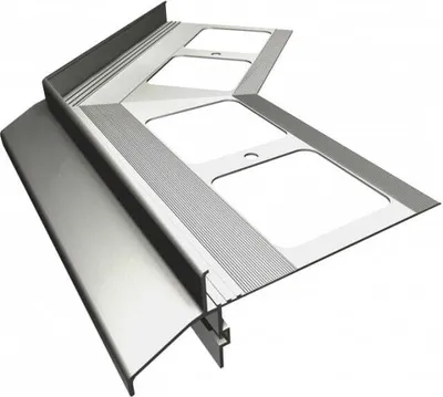 Produktbild von Renoplast Aluminium Traufprofil K40 Keramikboden, Innenecke 135°, Grau