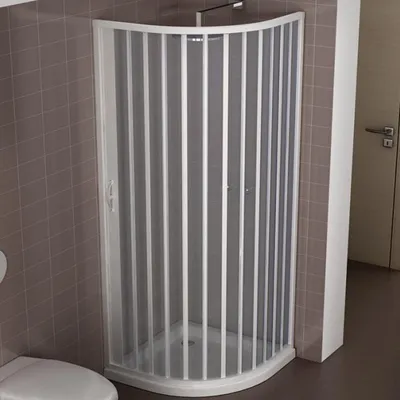 Produktbild von Giove 90x90 cm Halbkreis-Duschkabine PVC Seitenfalttür — Ecke, Italy