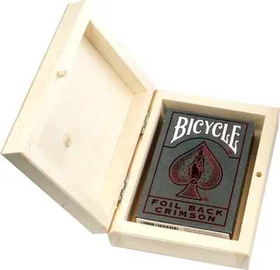Obrázok produktu pre Hracie karty BICYCLE METALLUXE RED 1 TALIA v Drevenej krabičke