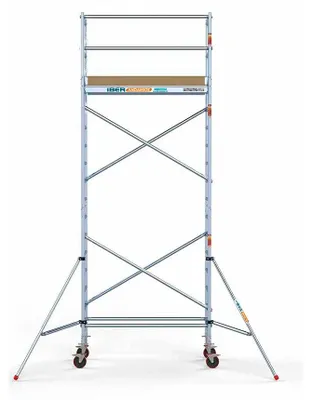 Imagen del producto de Andamio básico - Altura de trabajo: 6,2 metros - Ancho: 135 cm - Longitud: 190 cm - Andamio de aluminio - Andamio de construcción