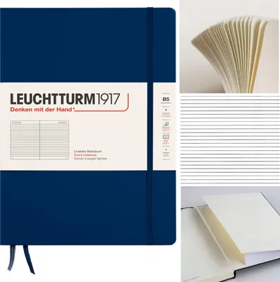 Produktbild von LEUCHTTURM1917 Notizbuch Notizheft B5 liniert Hardcover Notizbuch MARINEBLAU