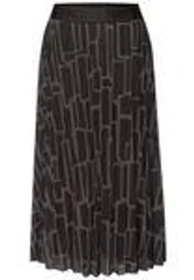 Produktbild von Mesh Plissée Skirt_print 27103 darkest brown Größe 44