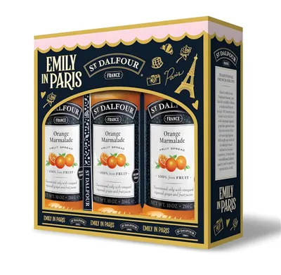 Productafbeelding van St Dalfour Emily in Paris Orange fruitspread, 284g, 3-pack, zonder toegevoegde suikers, 100% fruit