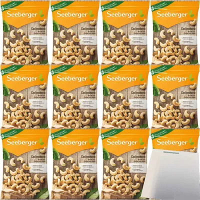 Produktbild von Seeberger Cashewkerne 12er Pack (12x200g Packung) + usy Block