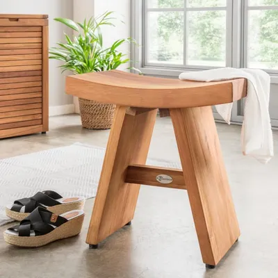 Produktbild von Destiny Badhocker SPA & LIVING JAPAN Style gebogen 45x30x46 cm Teak