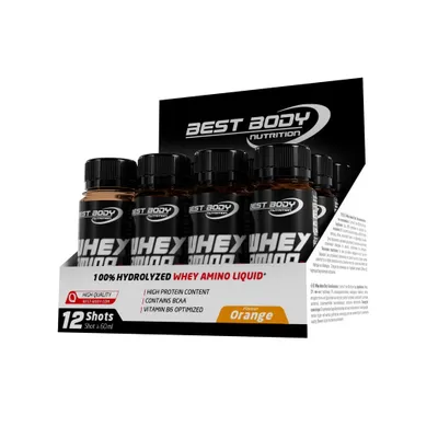 Produktbild von Best Body Nutrition - Whey Amino Shot - Orange - 12 Shots à 60 ml