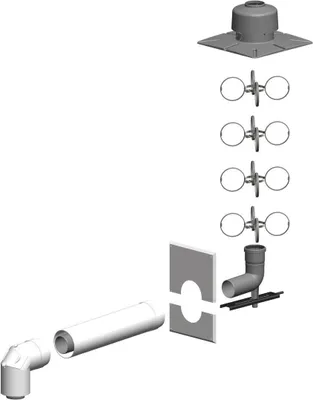 Produktbild von Atec Schacht-Set PolyTwin mit Verbind Kunstst. DN 80/125 - DN 80