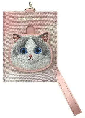 Immagine prodotto di Nimmy Portafoglio per carte di credito rosa/rosa Big Eyed Pet 2.0 Cat