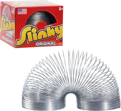 Obrázok produktu pre Originálna kovová pružina Slinky – hračka na hranie a zmiernenie stresu – vhodná pre deti od 5 rokov