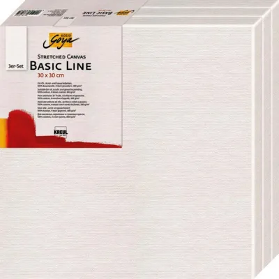 Zdjęcie produktu dla Kreul Płótno do malowania Basic Line 30 x 30 cm 3 szt.
