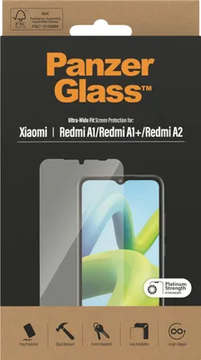 Produktbild von PanzerGlass Ultra-Wide Fit Antibakterieller Displayschutz für das Xiaomi Redmi A1 / A2