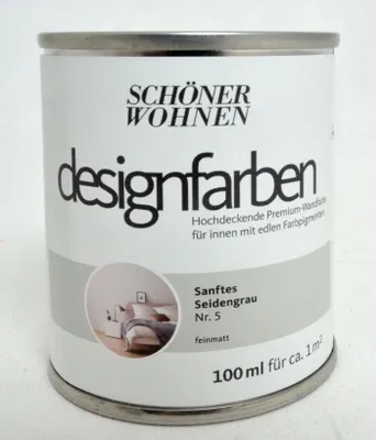 Produktbild von Designfarbe Sanftes Seidengrau Nr.5 100 ml