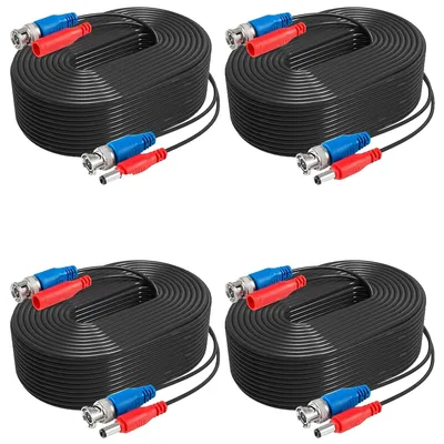 Image de Câble d'alimentation vidéo CCTV, longueur 30m, connecteur BNC, installation facile , 30m30 mètres