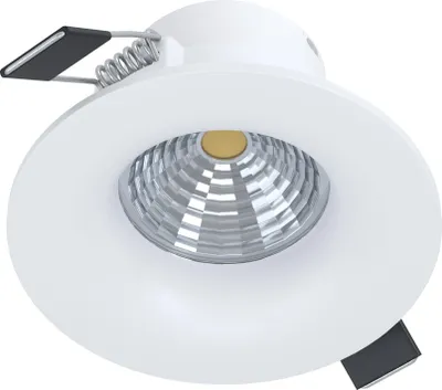 Produktbild von EGLO LED Einbaustrahler Saliceto, Deckenspot dimmbar, runder Deckenstrahler flach, Aluminium in Weiß, warmweiß, Ø 8,8 cm