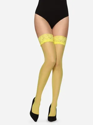 Produktbild von Merry Style Damen halterlose Strümpfe MS 209 (Canarinio, M-L (40-44))