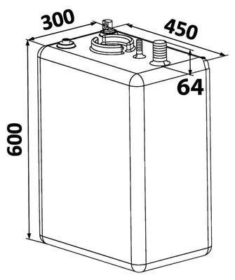 Produktbild von Kraftstofftank PE 70 l - Osculati 52.036.06