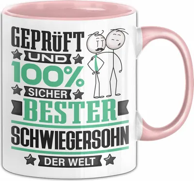 Produktbild von Schwiegersohn Geschenk Lustiger Spruch für Schwiegersohn Geschenkidee Bester Schwiegersohn Der Welt (Rosa)