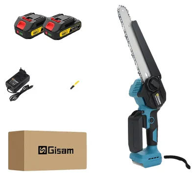 Obrázok produktu pre Elektrická reťazová píla, bezkartáčový motor, digitálny displej, 2 batérie